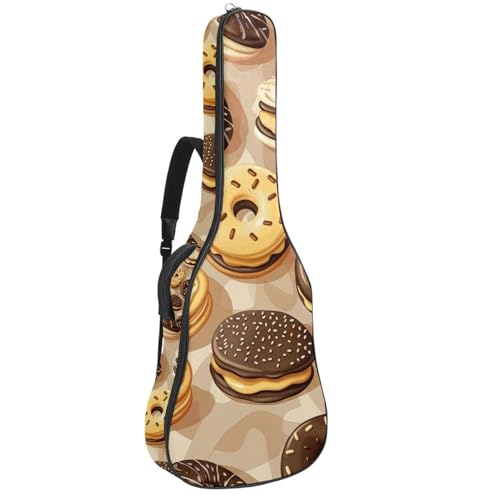 Housse guitare acoustique marron à donuts pour musiciens urbains et nomades