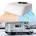 12V AC Unit RV Roof Air Conditioner Heater Combo, Van Quiet 12 Volt Rooftop A/C Unit with Heat, Heating & Cooling for Camper, Crane, Truck, Trailer, Yatch, Tractor, Motorhome, Sweeper Loader Forklift