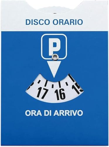 Disco Orario Auto MAXI con Busta Protettiva in PVC - 15x12 CM - BENESSERE In Linea® - Parchimetro...