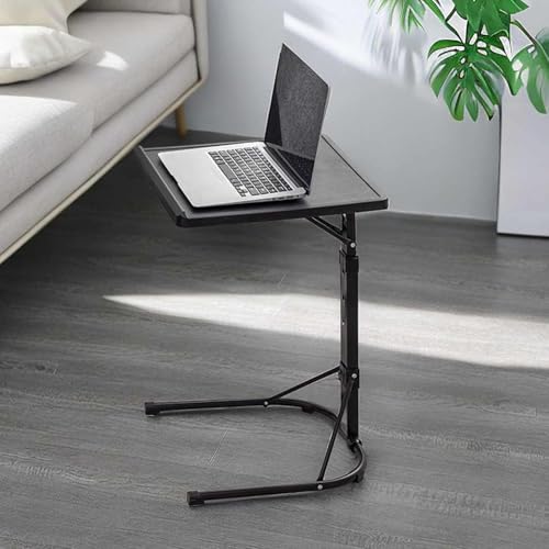 Mesa plegable para laptop con altura e inclinación ajustables, carrito portátil con ruedas para oficina en casa y estudio