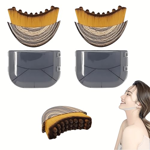 GENERIC 2 PCS Lymphatic Contour Face Brush for Facial Massage and Puffiness Reduction, Gentle Manual Lymphatic Drainage Massager, Soft Bristles for Sensitive Skin and Sculpted Look