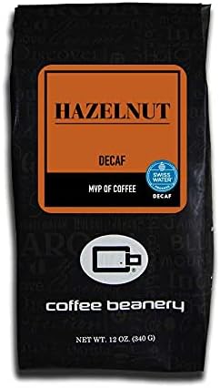 Hazelnut Flavored Coffee SWP Decaf, Specialty Arabica Coffee, Medium Roast, 12 ounce, Automatic Drip (Ground)
