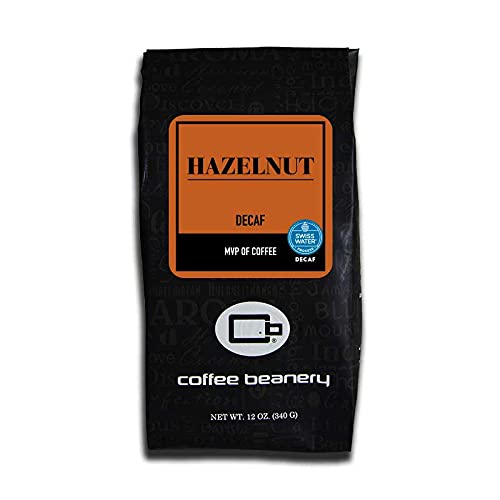 Hazelnut Flavored Coffee SWP Decaf, Specialty Arabica Coffee, Medium Roast, 12 ounce, Automatic Drip (Ground)