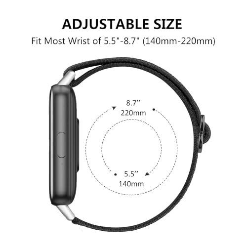 Image of Tobfit Nylon Strap for Samsung Galaxy Fit 3 (Watch Not Included), Flexible Premium Elastomer Nylon Adjustable Watch Band for Galaxy Fit3 2024 SM-R390 Men & Women