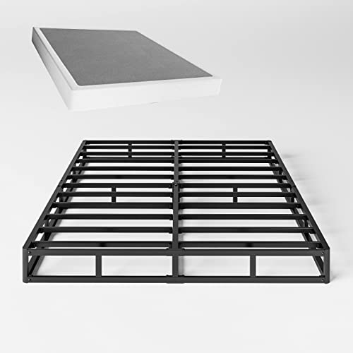 Aardhen Queen Box Spring 5 Inch High Profile Strong Metal Frame Mattress Foundation, Quiet...