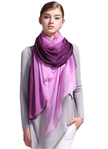 Prettystern XXL Chiffon Damen Sceide Schal mit Farbverlauf Tie-Dye...