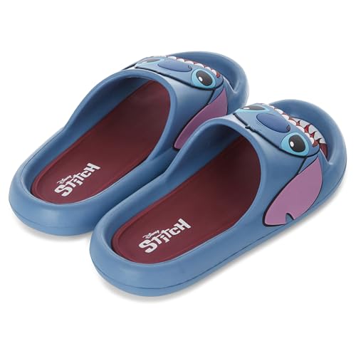 Disney Ladies Lilo and Stitch Slides - Ladies Classic Lilo and Stitch Slide Sandals Lilo and Stitch Slip On Slides Shoes 6