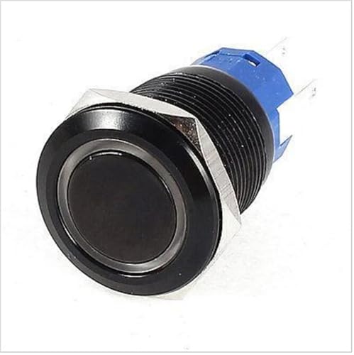 Interruptor de botón pulsador de aluminio de 19mm y 24V con anillo LED 2