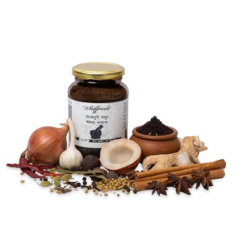 Image of WHIFFRESH SOLAPURI YESUR KALA MASALA : Premium All-purpose Masala | Authentic Masala Powder | NO Adulteration | Hand Pounded | Premium & Unique | Mutton | Chicken | veg | (225gm)
