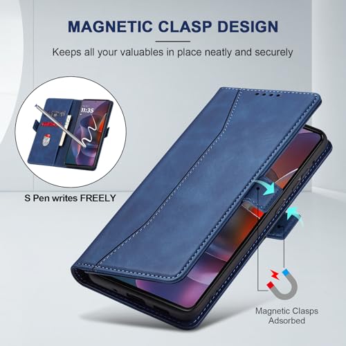 Image of Jasonyu Flip Wallet Case for Moto G Stylus 5G (2025),Blue