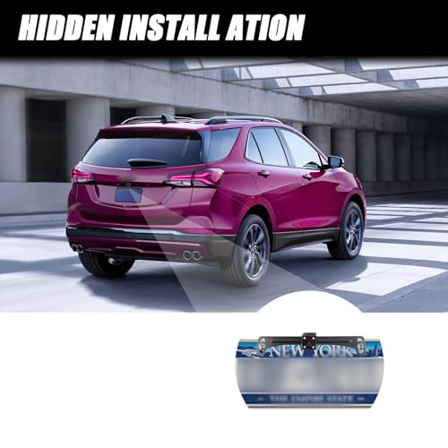 Image of 1 PC Car Rearview Camera License Plate Holder, Backup Camera Dustproof and Rustproof Metal Bracket with Installation Tool, Stable HD Dash Cam Camera Mount, Universal for Most Cars (Black)