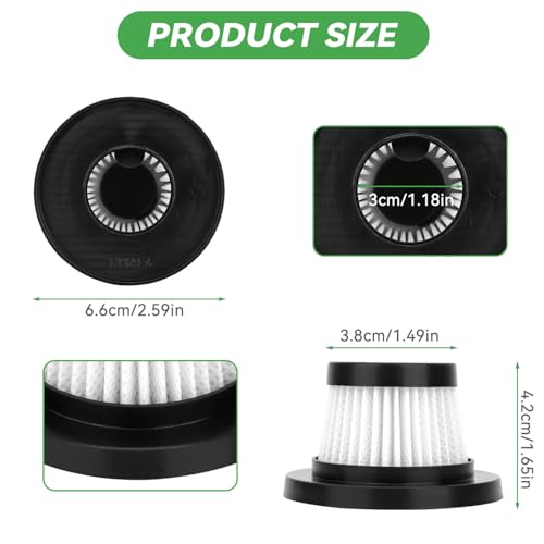 Image of Hepa Filter Replacement for Handheld Vacuum Cleaner as Seen on TV: Washable and Reusable Filters Fit for Compact Cordless Handheld Vacuum Cleaner (14 Pack)