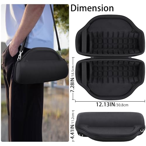 Image of co2CREA Case for JBL Charge 6 Portable Bluetooth Speaker, Black