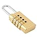 Dioche Combination Padlock, Combination Lock for Locker Solid Brass Security Code Copper Lock with 4 Digits Password Code for Gym Locker, Hasp Cabinet, Suitcase, Luggage, Backpack