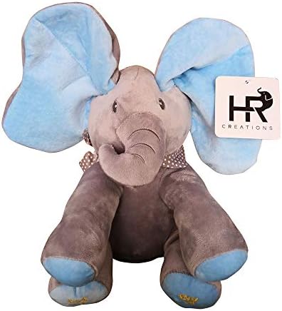 HR Creations Baby Animated Flappy Ear The Singing Elephant Plush Toy for Boy and Girl Interactive Sing and Play