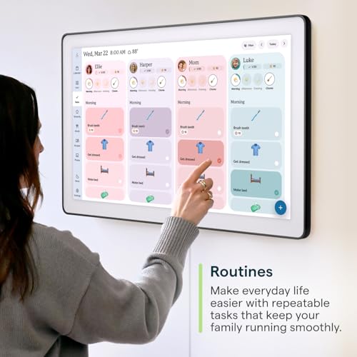 Skylight Calendar Max: 27-Inch Smart Digital Calendar & Chore Chart, Family Organizer with Interactive Touchscreen Display – Wall Mountable in Portrait or Landscape, Classic Black Frame by Skylight - Image 8
