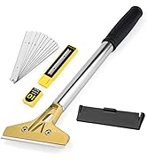 EHDIS Razor Blade Scraper, Glass Scraper Tool, 4 In Metal Floor Adhesive Remover Scraper with 10P...