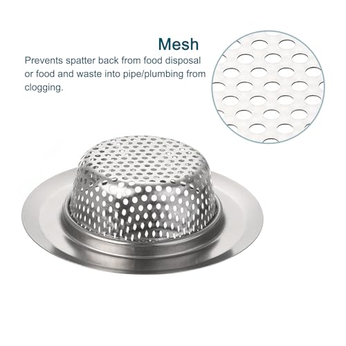 uxcell 2 piezas colador de acero inoxidable para fregadero de cocina miniatura 3