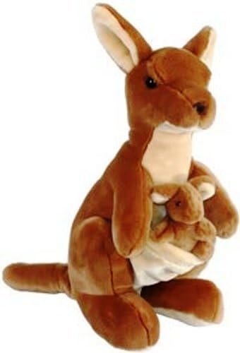 Plush Kangaroo(18") and Joey in Pouch by Unipak