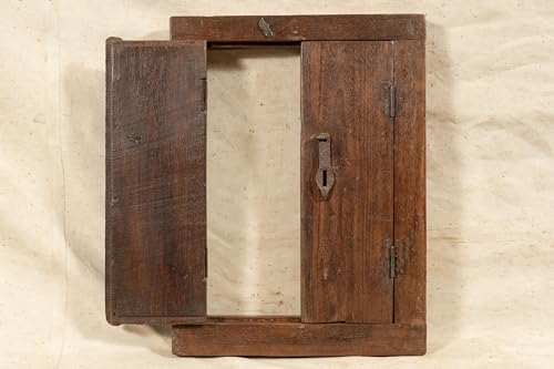 Biscottini Innentür Fenster L45XPR7XH59 cm - Holztür - Türen für Innen und Außen - Wohnkultur