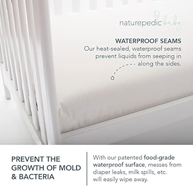 Naturepedic Organic Baby Crib Mattress - 2-Stage Lightweight Infant & Toddler Mattress - Waterproof Bed Mattress for Crib - Non-Toxic for Baby and Toddler Bed - 52 x 28¡±