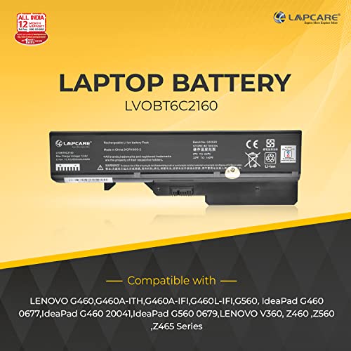 Lapcare Lenovo Ideapad G460 G560 Z560 Compatible Laptop Battery (Black) - Image 4