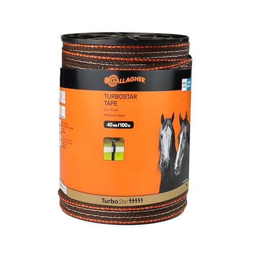 Ruban électrique 40 mm TurboStar Gallagher terra conducteur clôture 100m