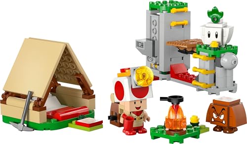 Super Mario In Campeggio con Capitan Toad - Giocattolo Interattivo con 3 Figure tra cui un Goomba, una Tenda e un Ponte che Crolla - Regalo da Gaming per Bambini e Bambine da 6 Anni in su - 72040 - Lego - Immagine 8