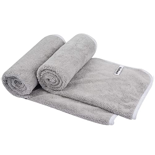 Serviette anti odeur humidité séchage rapide gris clair pour mains