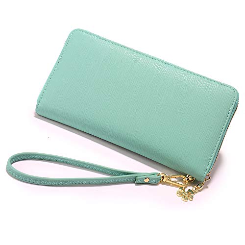 Lanyani Women Soft Vegan leather Wallet RFID Blocking Phone Wristlet Clutch With Strap3