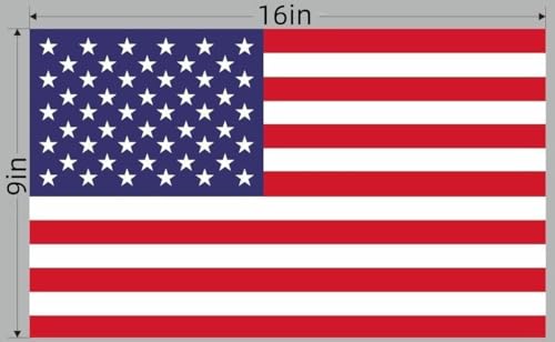 Image of Large American Flag Decal 2pcs USA Flag Decal Sticker Car Stickers for Cars /Trucks - Support US Military (16 X 9 Inch