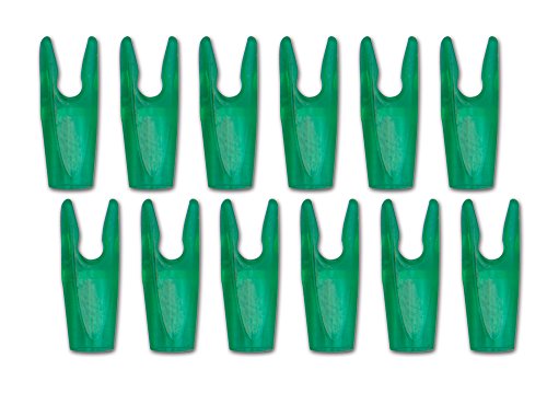 Carbon Express Soma Pin Nock, Size #2 (20-24 Strand Strings), 12-Pack, Green