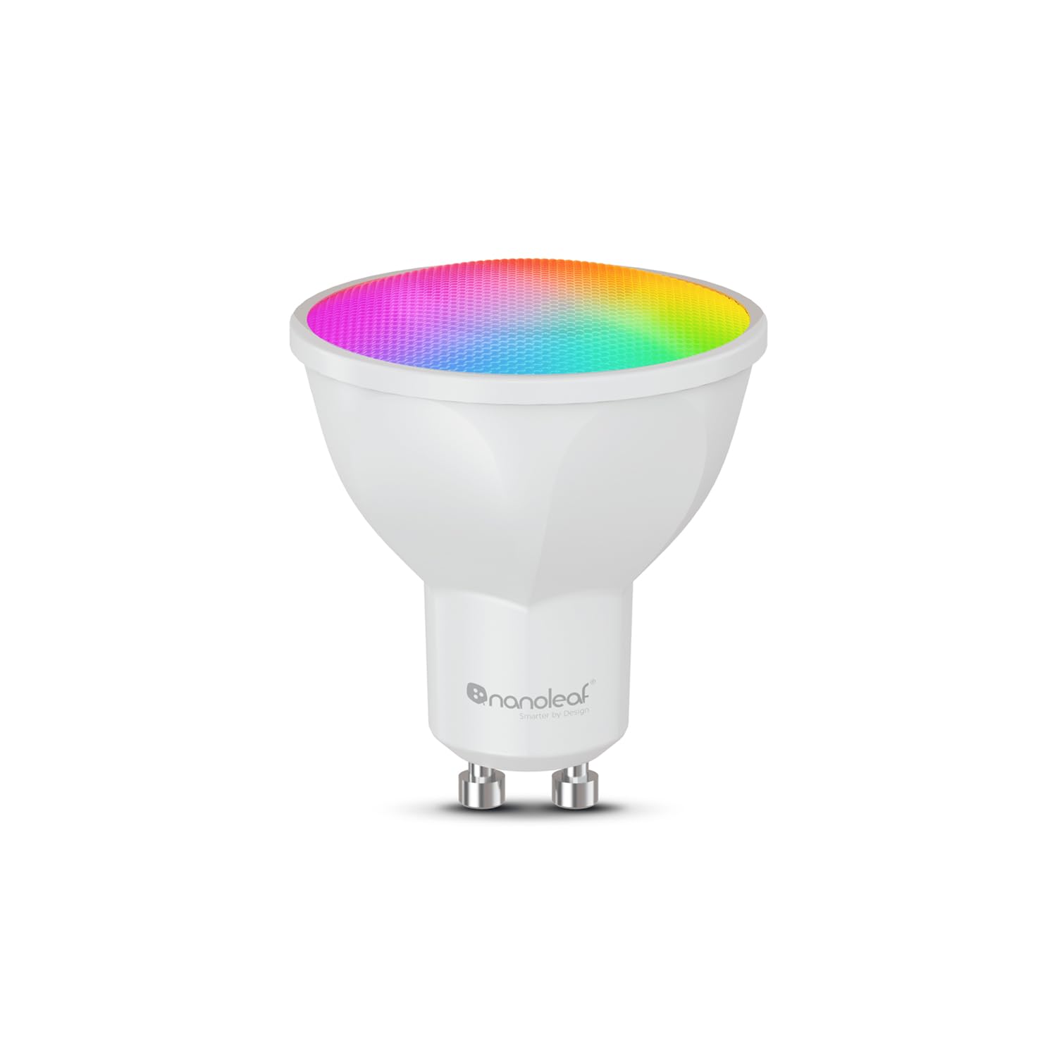 Nanoleaf Matter GU10 Smart LED Lampe - 3 RGBCW Dimmbar Glühbirne, 16 Mio. Farben, 400 Lumen, WiFi Bluetooth App/Sprachsteuerung (Alexa, Apple, Google), Wohn- & Schlafzimmer Deko