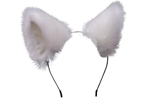 Snowy White Cat Ears Headband: Purrfect for Playful Pursuits