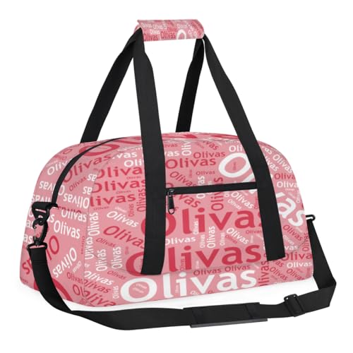 Personalized Dance Bag Gymnastics Bag for Girl, Custom Sport Duffel Bag for Boy, Kids Gym Bag Weekender Bags for Travel Sport Red White3