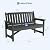 SLEKVERSA Outdoor Bench, HDPE Outdoor Benches Weatherproof, 2-Person Garden Bench Seat with 600 lbs Weight Capacity, Patio Benches for Outdoors, Yard, Garden, Porch, Backyard and Park, Dark Gray
