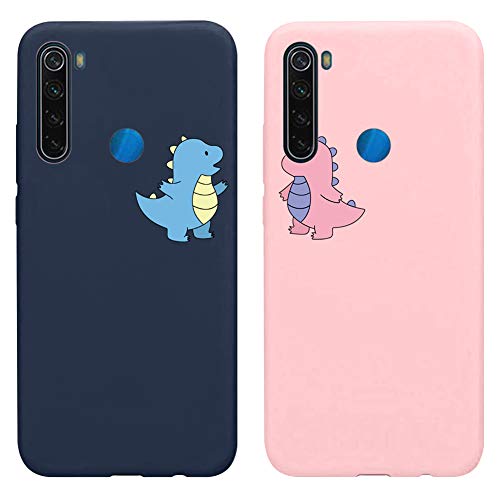 Yoedge Funda para Xiaomi Redmi Note 8 [2 Unidades], Silicona Mate Ultra Thin TPU Cubierta Transparente Movil Carcasa Antigolpes Delgado Protector...
