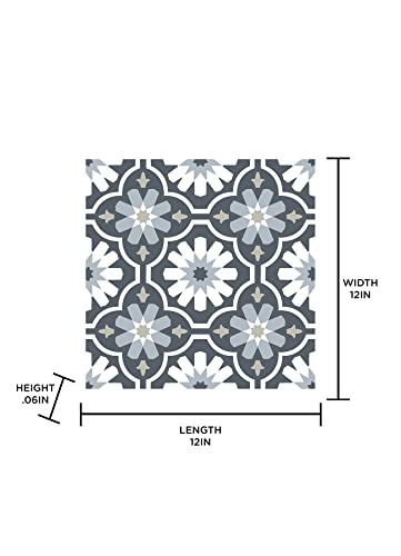 FloorPops FP2944 Sevilla Peel & Stick Floor Tiles, Multicolor