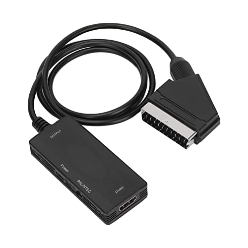 ZAICOLER Interfaz Multimedia HD a Convertidor SCART Compacto Full HD 720P 1080P para HDTV Mini Adaptador AV