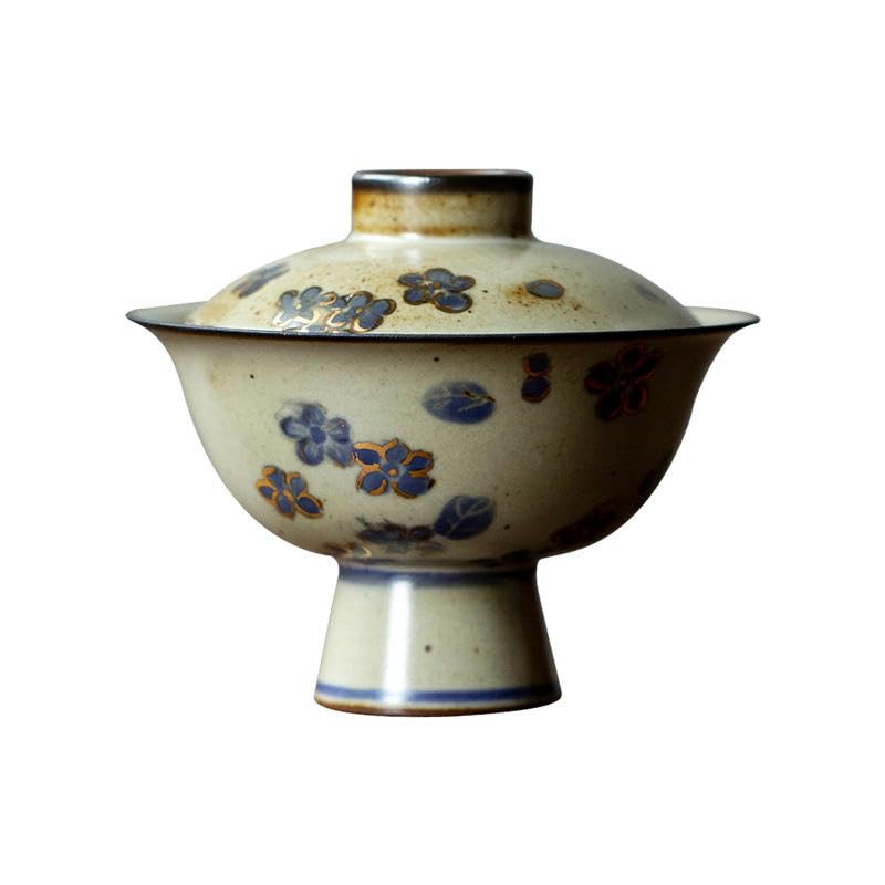 Zestaw do herbaty Chiński zestaw do herbaty, 100 ml 9 * 7,5 cm Retro Gaiwan Filiżanka Ceramiczna Kielich Ręcznie Malowane Ceramiczne Filiżanki do Herbaty Chińskie Do Na Prezent I Domu