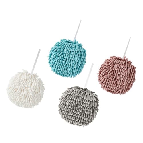 シェニールズ ハンドタオル 浴室 キッチン ハンドボール 吊り下げループ付き 速乾性 ソフト吸収性 マイクロファイバー吸収性タオル