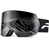VEWOE Skibrille für Herren und Damen, rahmenloser UV-Schutz, OTG, Anti-Beschlag-Schutzbrille, Snowboard-, Schneeschuhlaufbrille