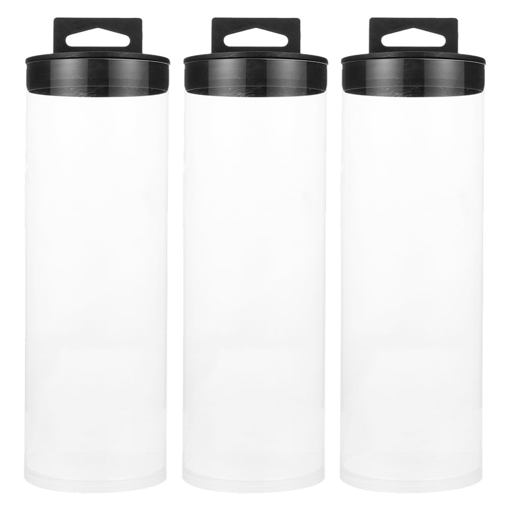 Yardwe 3PCS Tennis Ball Container: Transparent Tennis Ball Holder with Lid for Indoor and Outdoor Games Sports Organization Storage