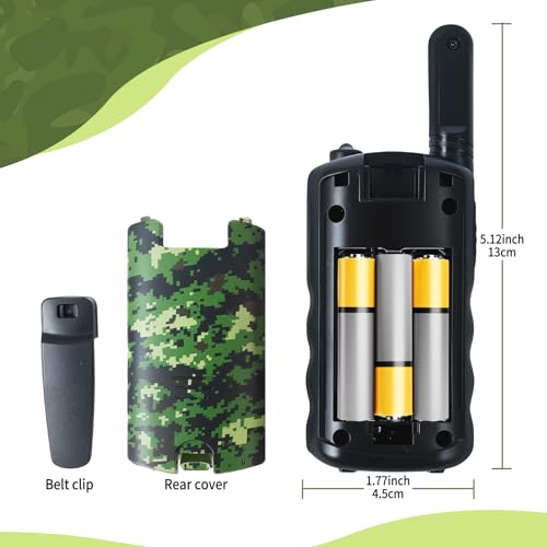 Walkie Talkies for Kids Camouflage Toys 2 Way Radios 22 Channels Long Range Gifts for Boys and Girls Age 4 to 12 5 6 7 8 9 Years Old for Army Outdoor Camping Games Soldier Birthday Presents - image 3