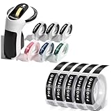 Phomemo Etikettiergerät mit 11 Etikettenband, 3D Prägegerät E975, Tragbarer Beschriftungsgerät, Schwarz Etikettenprägegerät, Ergonomisches Design, für Haus