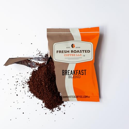 Image of Fresh Roasted Coffee, Breakfast Blend Drip Ground Fractional Packs, Light Roast, Kosher, 2.25 oz, 96 Count