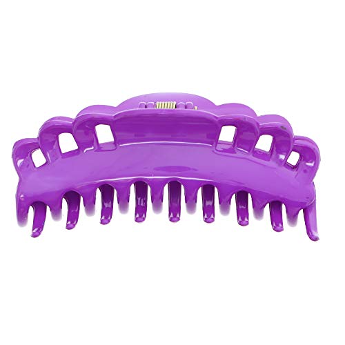 Pince à mâchoire festonnée idéale au bureau pour chignon rapide violet 10,2 cm