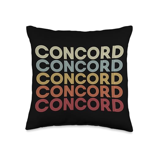 Concord California Concord CA Retro Vintage Text Throw Pillow