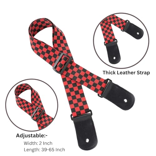 Image of DEVICE OF URBAN INFOTECH Guitar Strap Belt for Acoustic & Electric Guitar Adjustable Buckle Guitar Strap Modern Design Guitar Belt For Acoustic /Bass /Electric Guitars