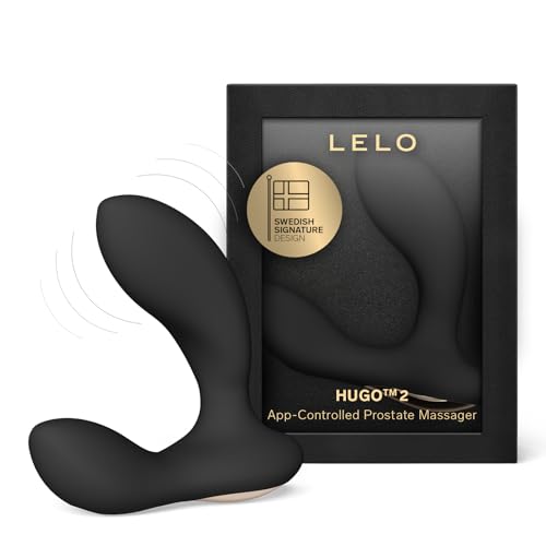 LELO Hugo 2 Male Prostate Massager with Bluetooth App and 10 Settings Waterproof and Researchable Male Prostate Vibrator in Black